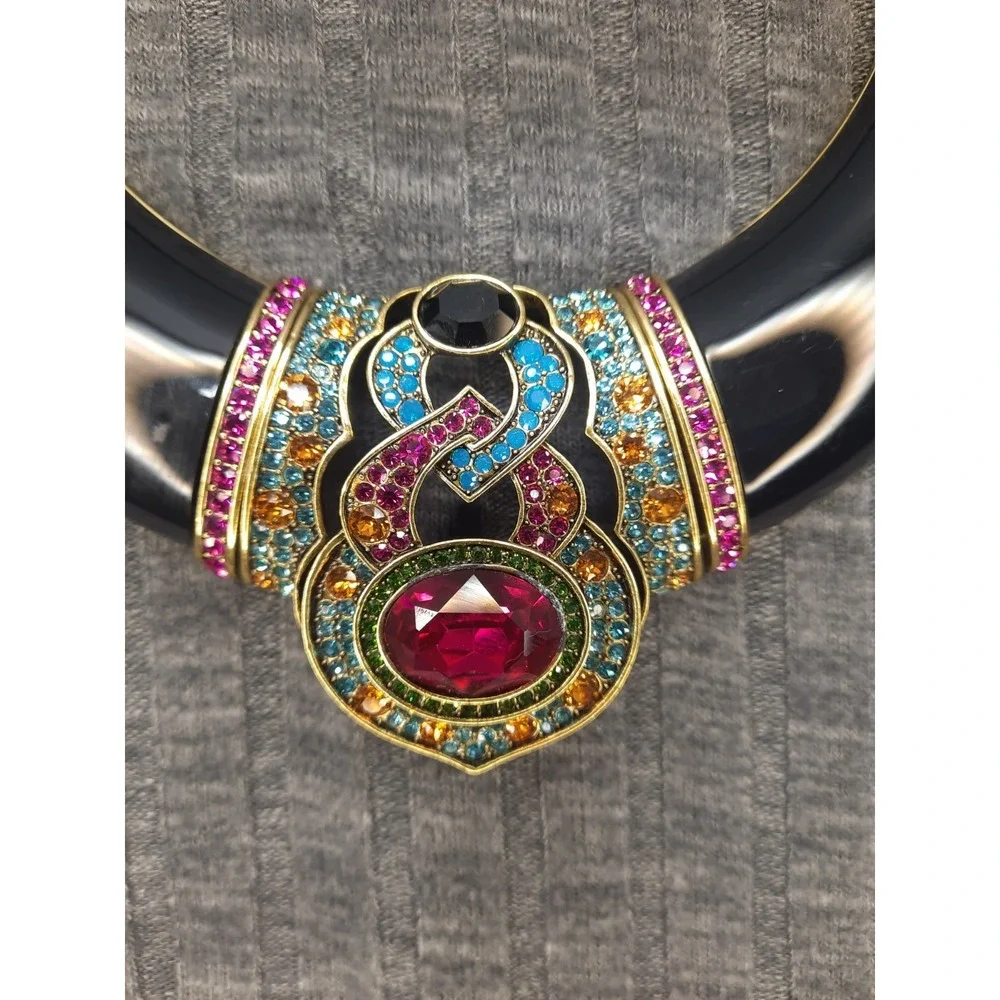 HEIDI DAUS 'SIGNATURE ACCENT' RHINESTONE 3 STRAND NECKLACE - Picture 2 of 5